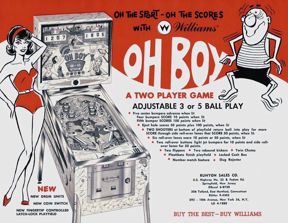 1964 Williams Oh Boy Pinball Machine Rubber Ring Kit