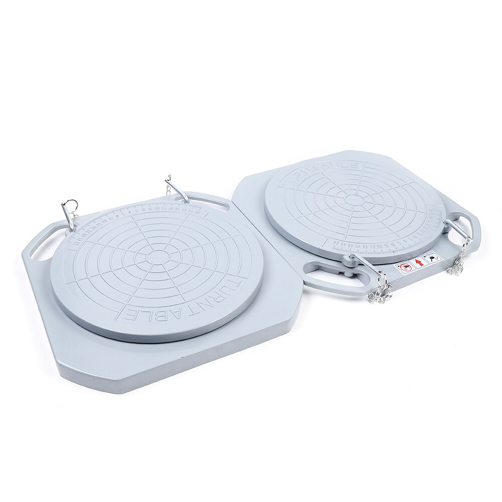 2pcs 3 Ton Front End Wheel Alignment Turntable Plate 360° Rotating Plate Table