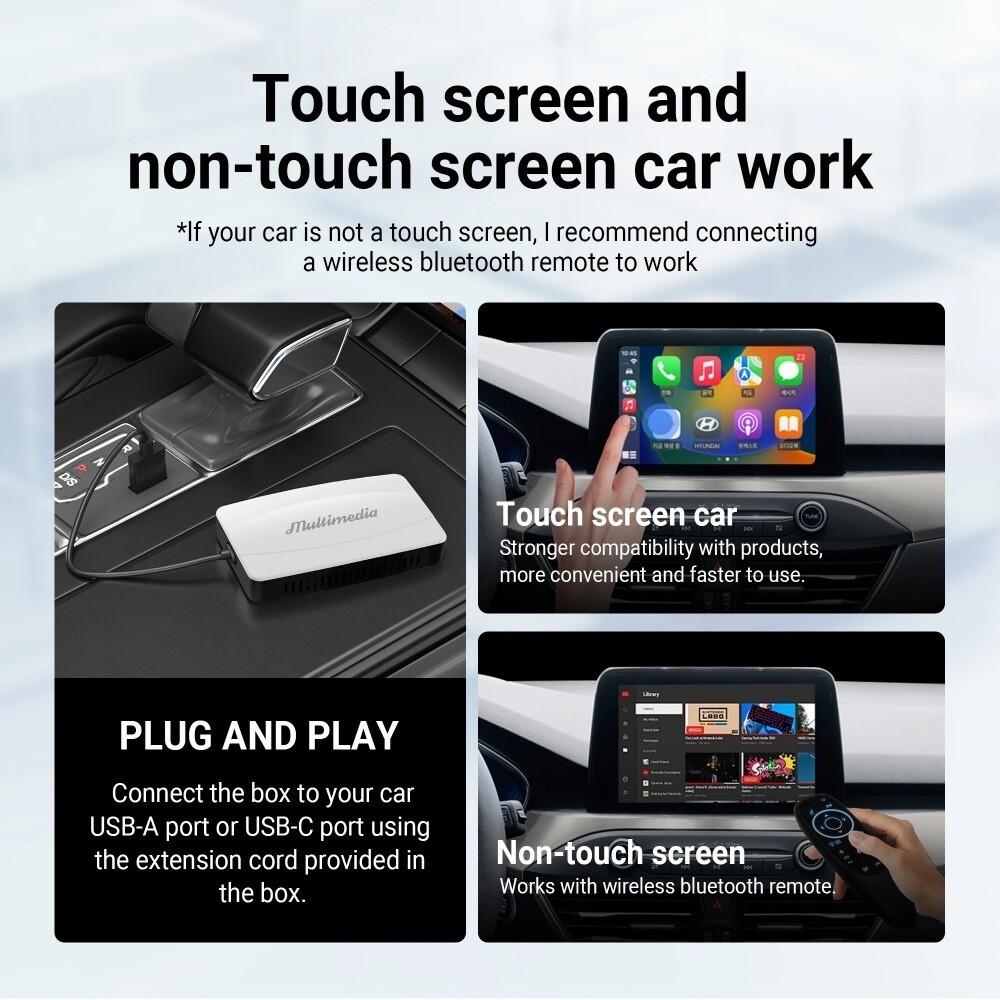 Play2Video Pro Multimedia Player Wireless Carplay & Android Auto, iOS & Android