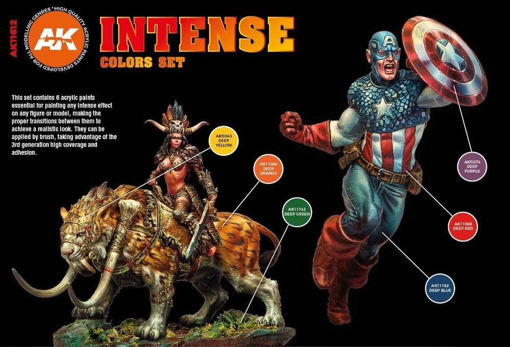 AK Interactive: Intense Colors - Paint Set - AK11612