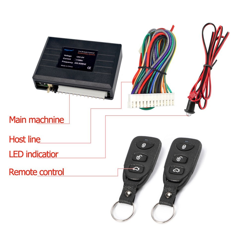 Universal Car Alarm Central Locking Keyless Entry with Remote Control