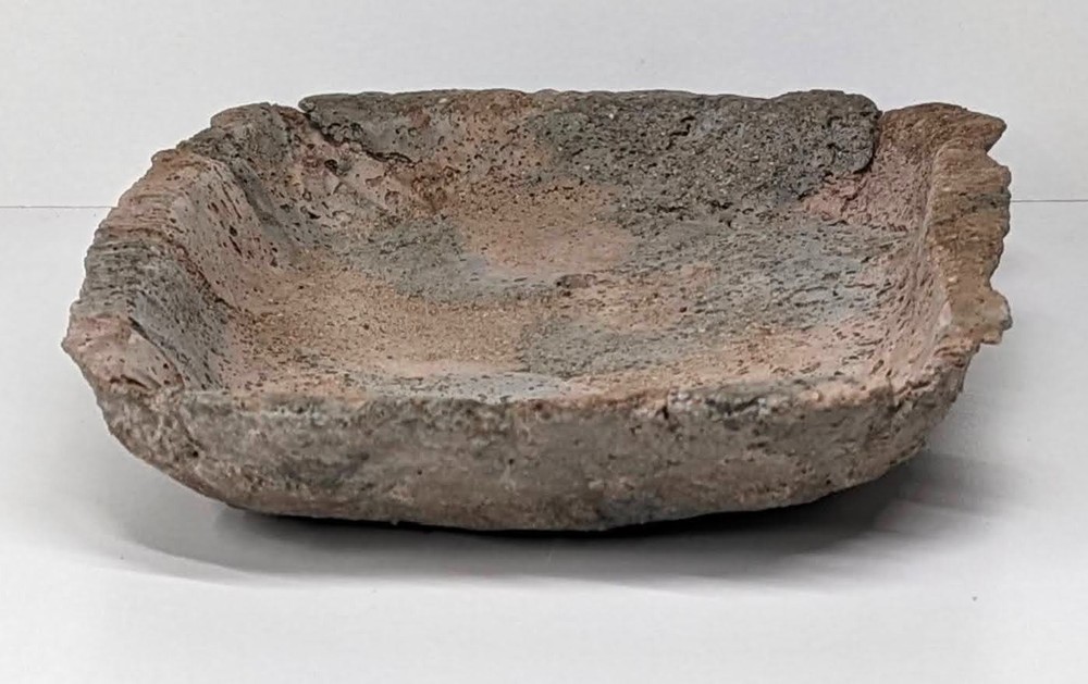 Handmade Concrete Kusamono Planter Tan Gray Rectangular Minimalist WabiSabi Pot