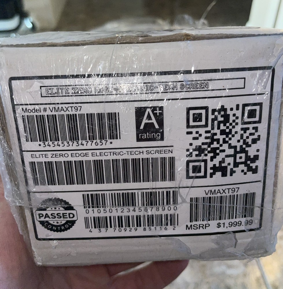 elite black diamond zero edge electric screen Vmaxt97
