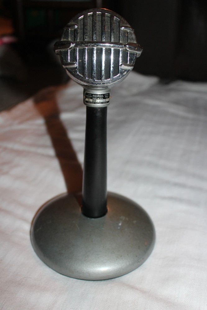 Vintage Astatic JT-30 Microphone w/ Stand - Untested