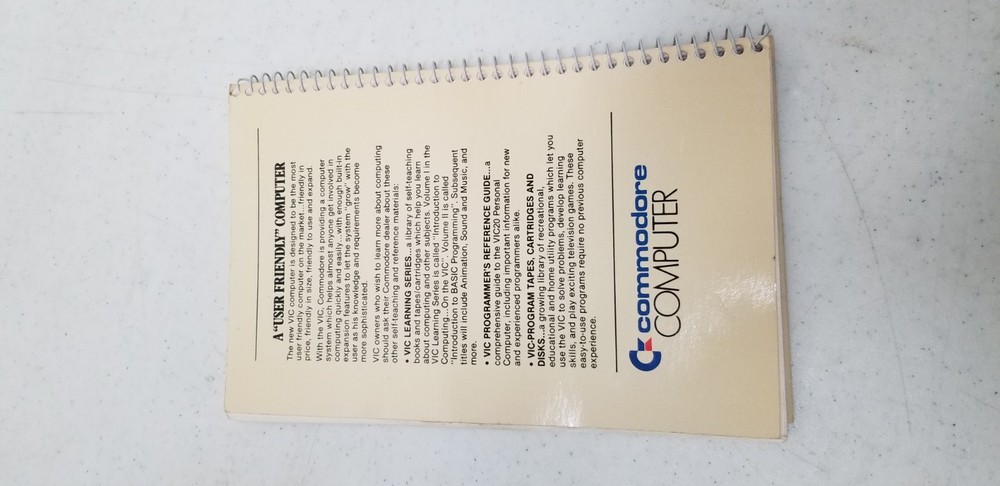 Vintage Commodore VIC-20 Computer System W/ Box Manual & Cords Powers Up