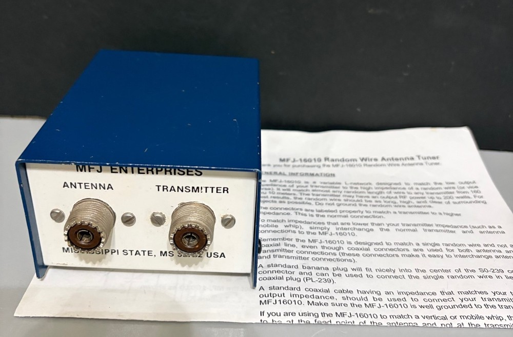MFJ-16010 RANDOM WIRE TUNER, TESTED.
