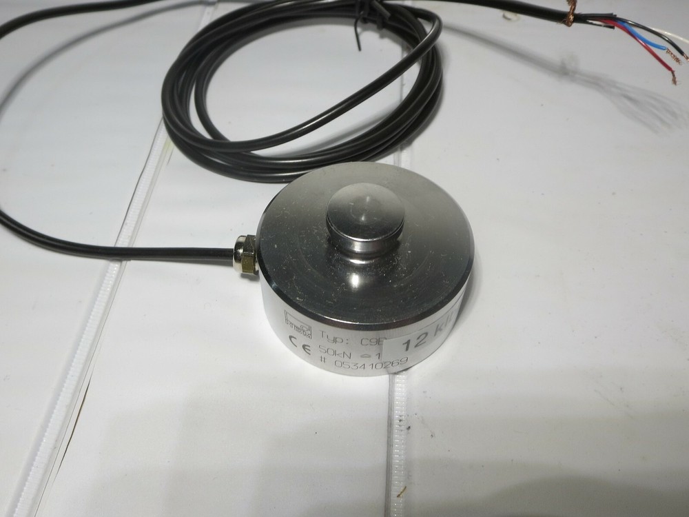 HBM C9B compression force transducer, load cell, 50 kN/12 klbf.