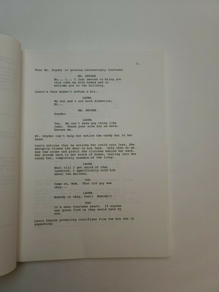 ONLY AT NIGHT / Robert Tinnell 1997 Unproduced Movie Script Screenplay