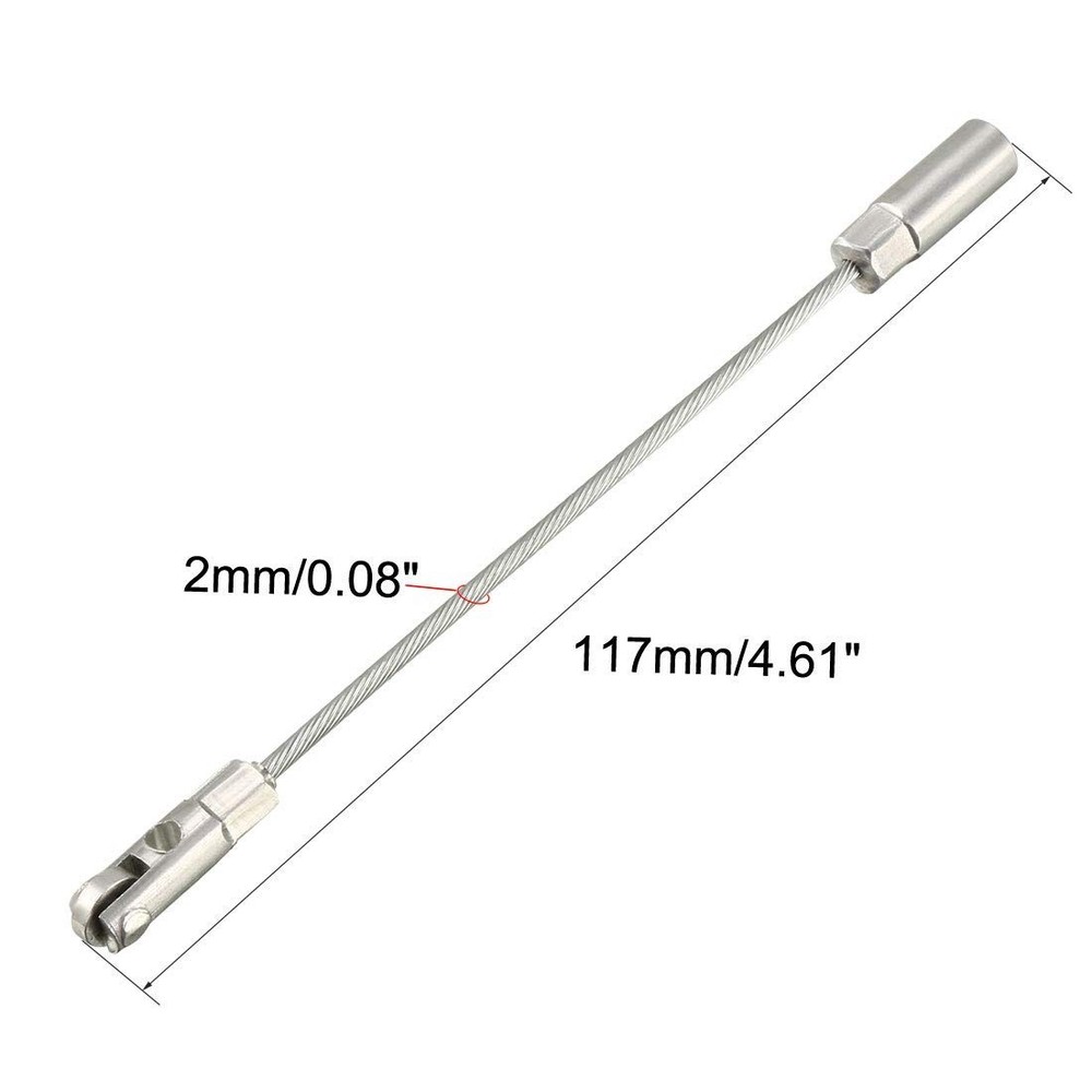 117mm/4.61inch Flexible Fish Tape Replacement Leader Wire Cable Puller with R...