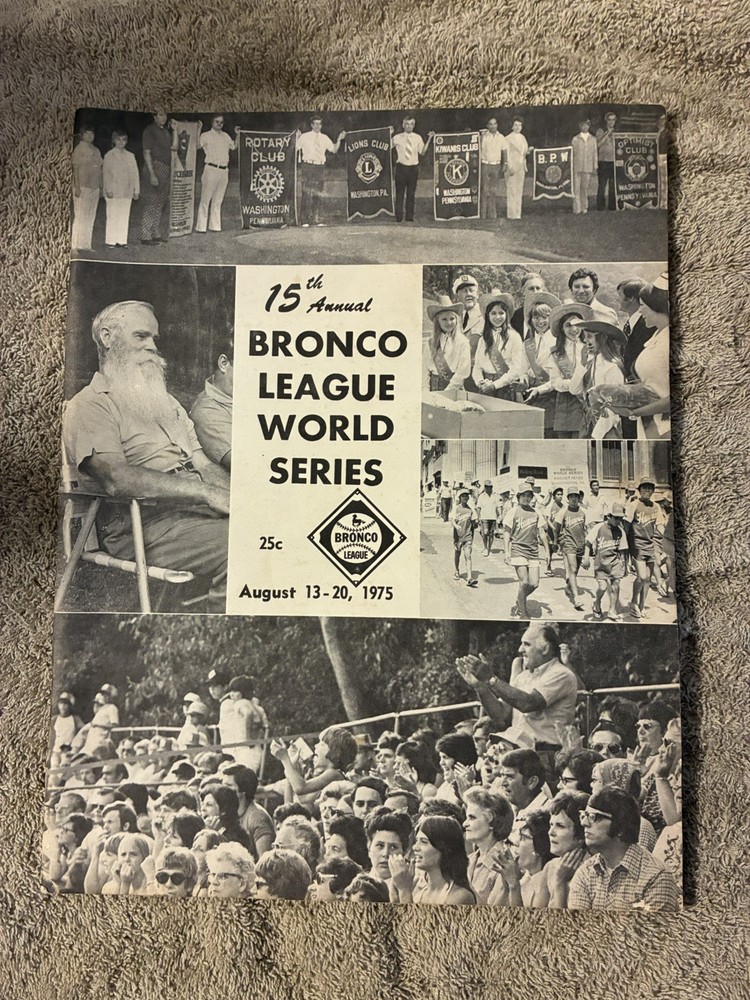 1975 Bronco League Baseball World Series Program--Free Ship