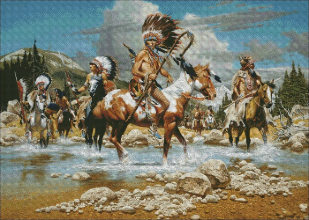 The Chiefs - Chart Counted Cross Stitch Patterns Needlework DIY DMC Color