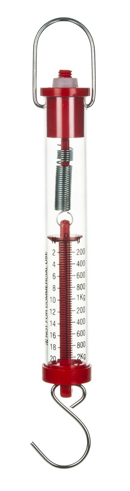 Newton Force Meter Spring Scale - Max Capacity 20N, 2Kg, Dual Scale Labeled