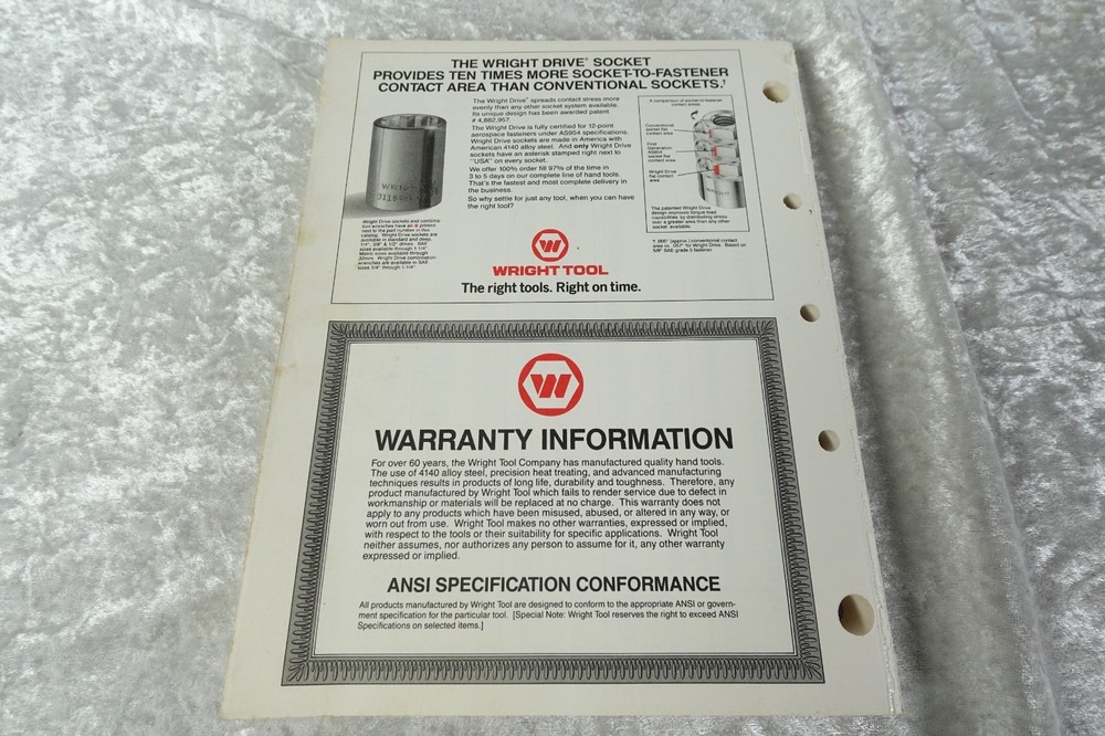 1992 Wright Tool Catalog 239 Pages Hand Tools