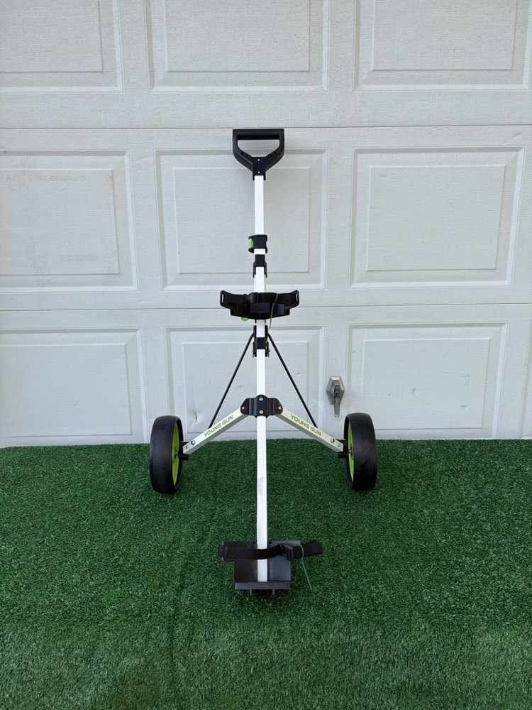 Young Gun Youth Collapsible Folding Golf Bag Caddy Push Pull Cart