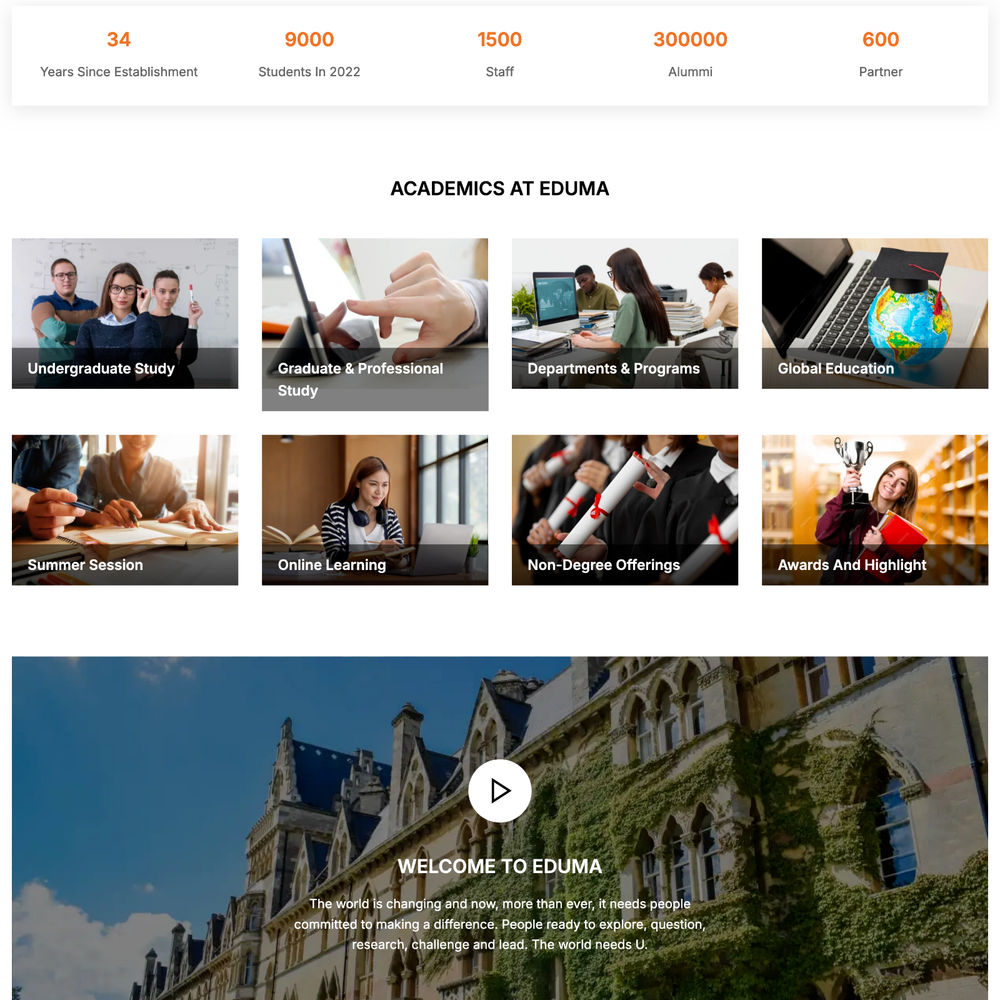 College Website Design with Free VPS Web Hosting and Installation