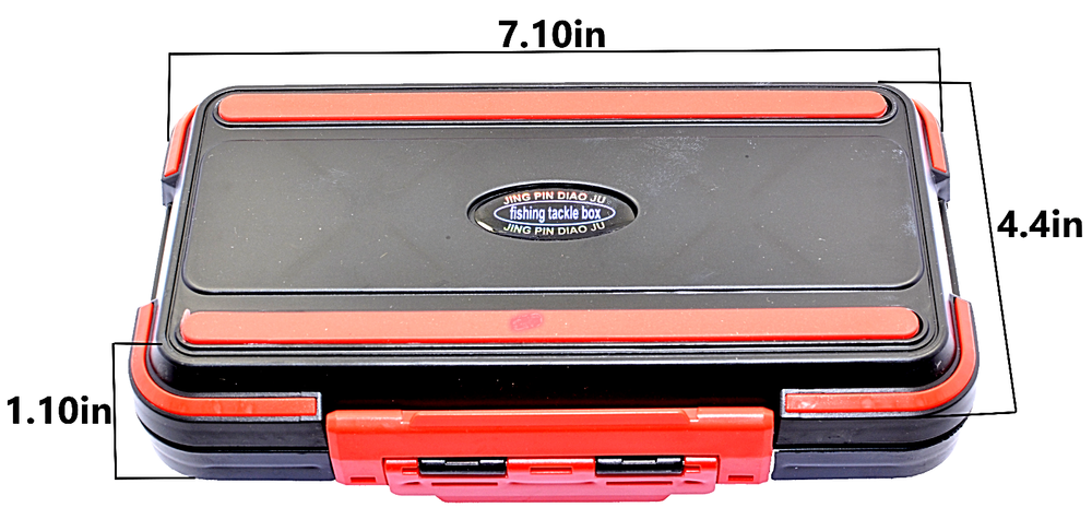 Fishing Tackle Box Lure Waterproof Compartments 2 Layer Storage Hard Case Hook
