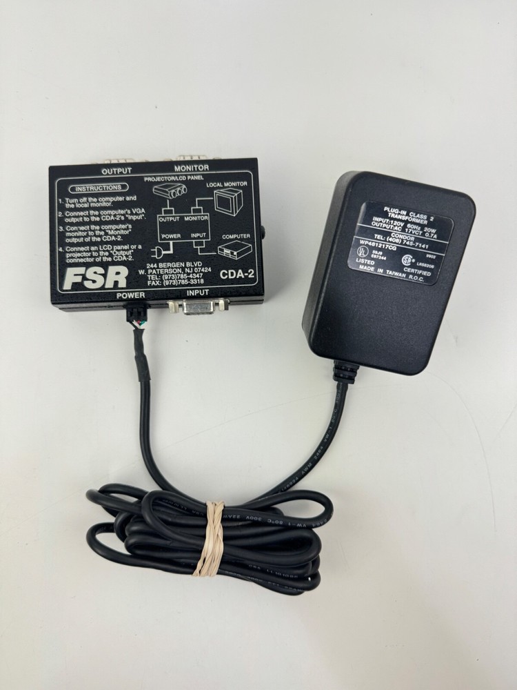 FSR CDA-2 Computer Video Distribution Amplifier w/ Power Supply
