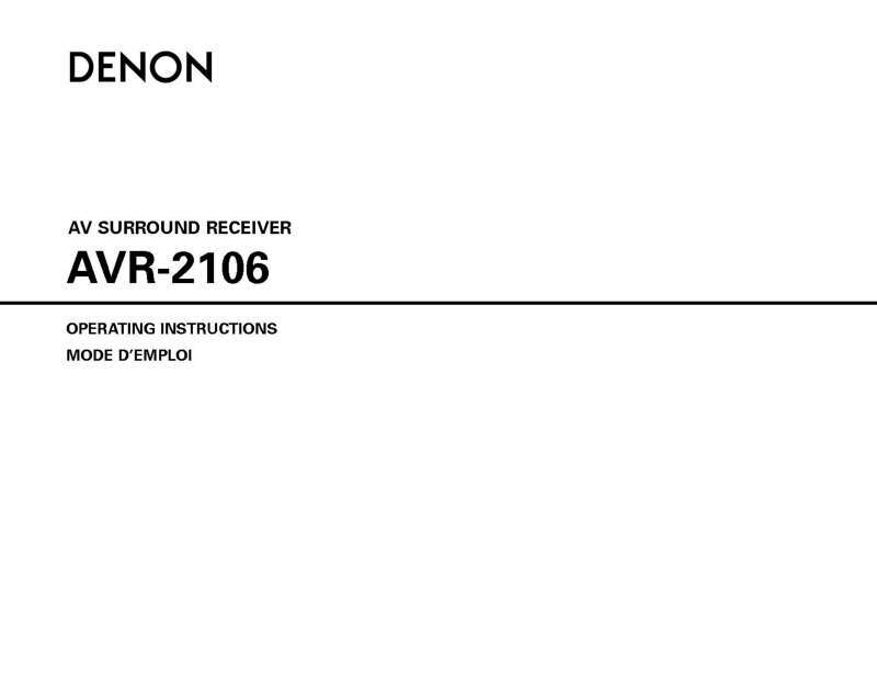Denon AVR-2106 AV Receiver Owners Manual