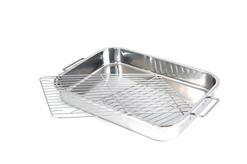 ExcelSteel 594 Stainless Steel Roasting Pan Kitchen Essential Rust Resistant
