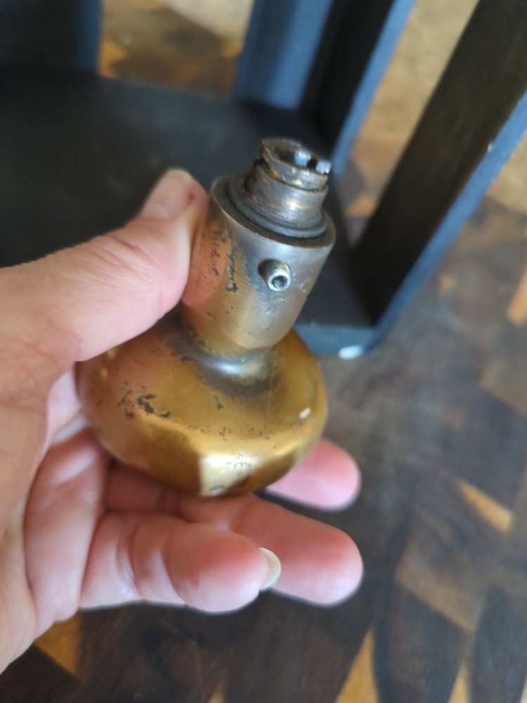 Antique Bronze pull front door knob Heavy **UNTESTED :-)**