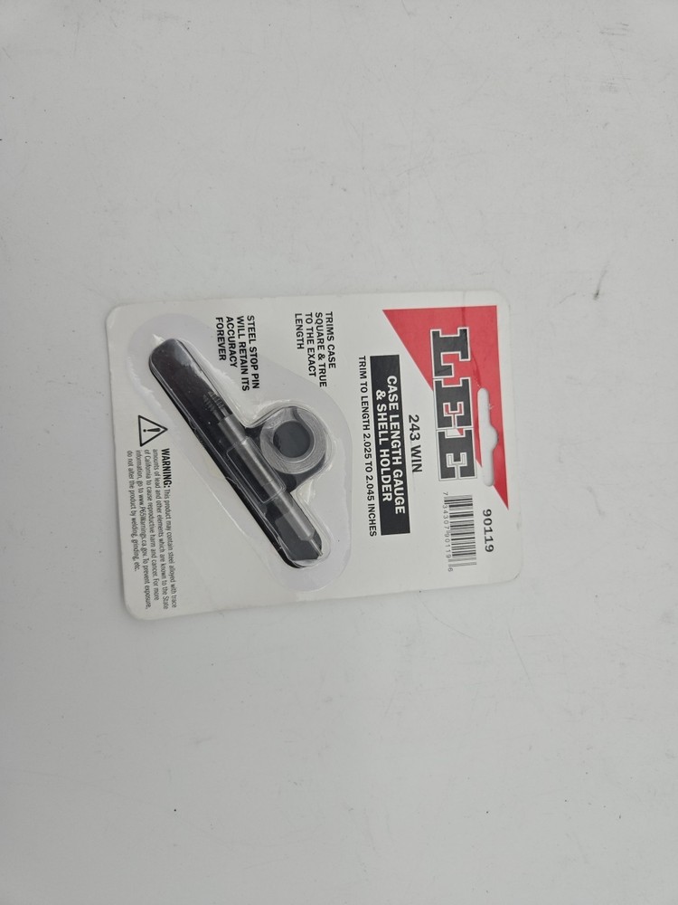 Lee 90221 Case Length Gauge & Shell Holder 243 WIN