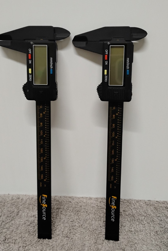 2 Fine Source Carbon Fiber Composite Digital Caliper 150 mm 6". (00)