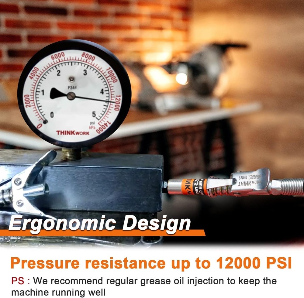 THINKWORK Grease Gun Coupler with 90� Adaptor