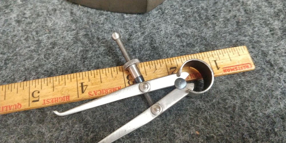 1900-1920 2.5" SPRING INSIDE CALIPER Mass tool Co Greenfield MASSACHUSETTS TOOL