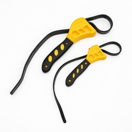 2PCS Strap Wrench Set, Adjustable Rubber Strap Wrench Upgrade 25" & 20" Non