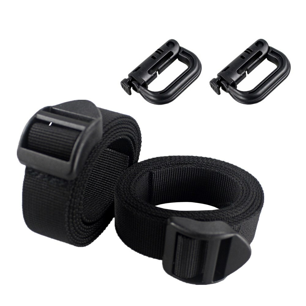2 PCS Tactical Utility Strap with Buckle Lashing Nylon Molle Backpack Accessory
