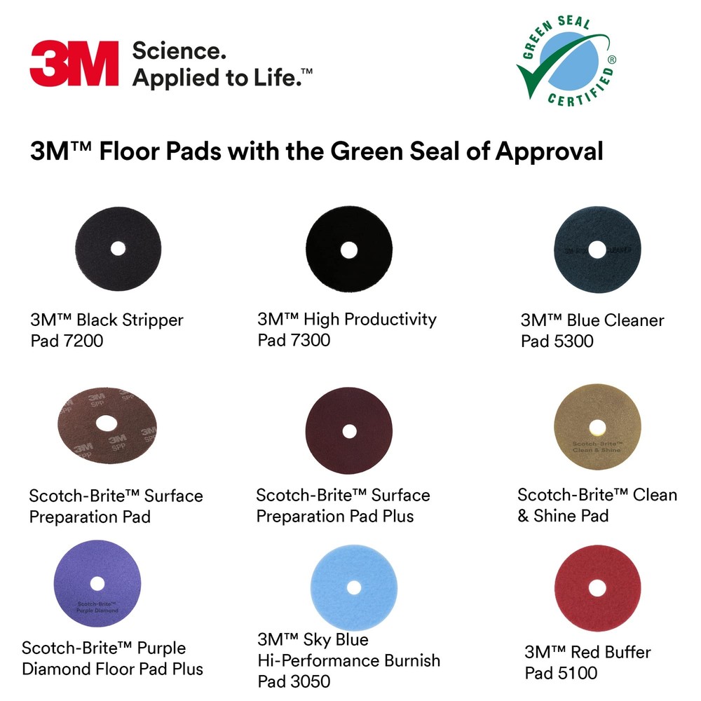 3M Red Buffer Pad 5100 13 in