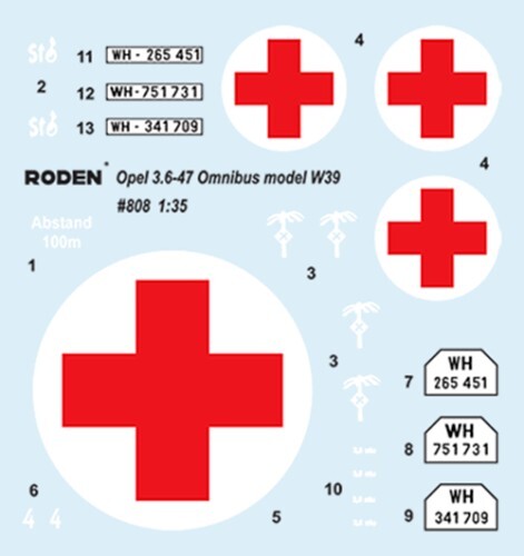 1/35 RODEN RD-808 Opel Blitz 3.6 – 47 Omnibus model W39