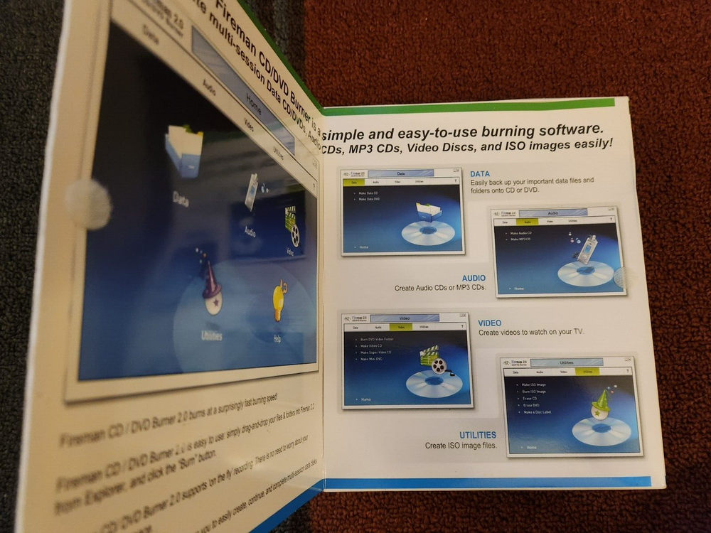 Fireman 2.0 CD/DVD Burner - PC Software (Honest Technology, 2005) NEW