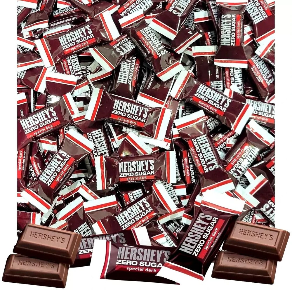 Hershey's Zero Sugar Special Dark Chocolate, Bulk & Delicious Candy (2 Pounds)