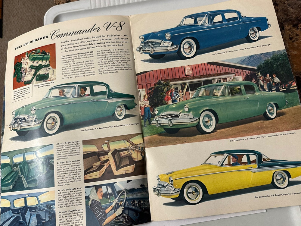 1955 STUDEBAKERS Official Sales Brochure - 1955!