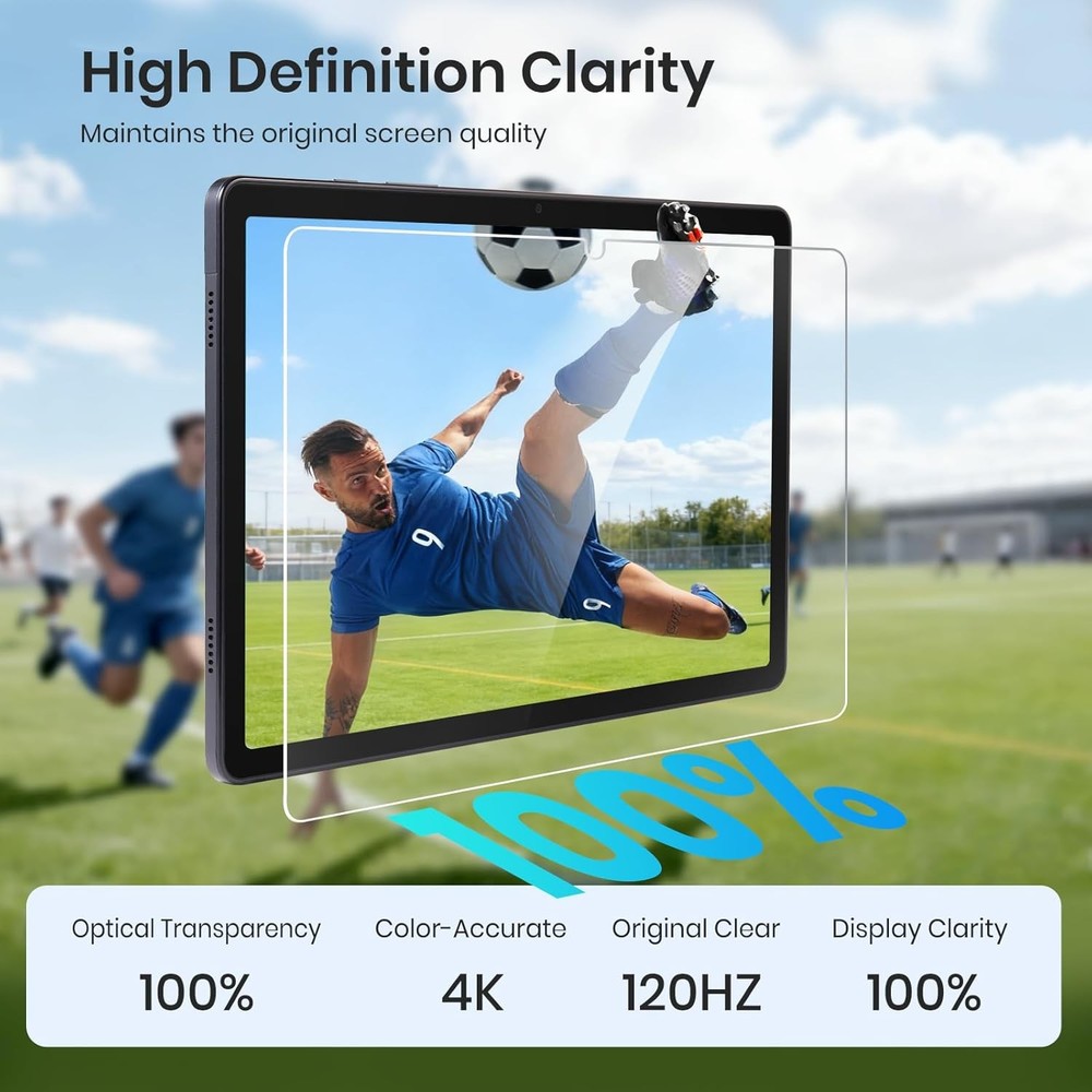 Samsung Galaxy Tab A11 Plus 2-Pack Hard 9H Tempered Glass Screen Protectors