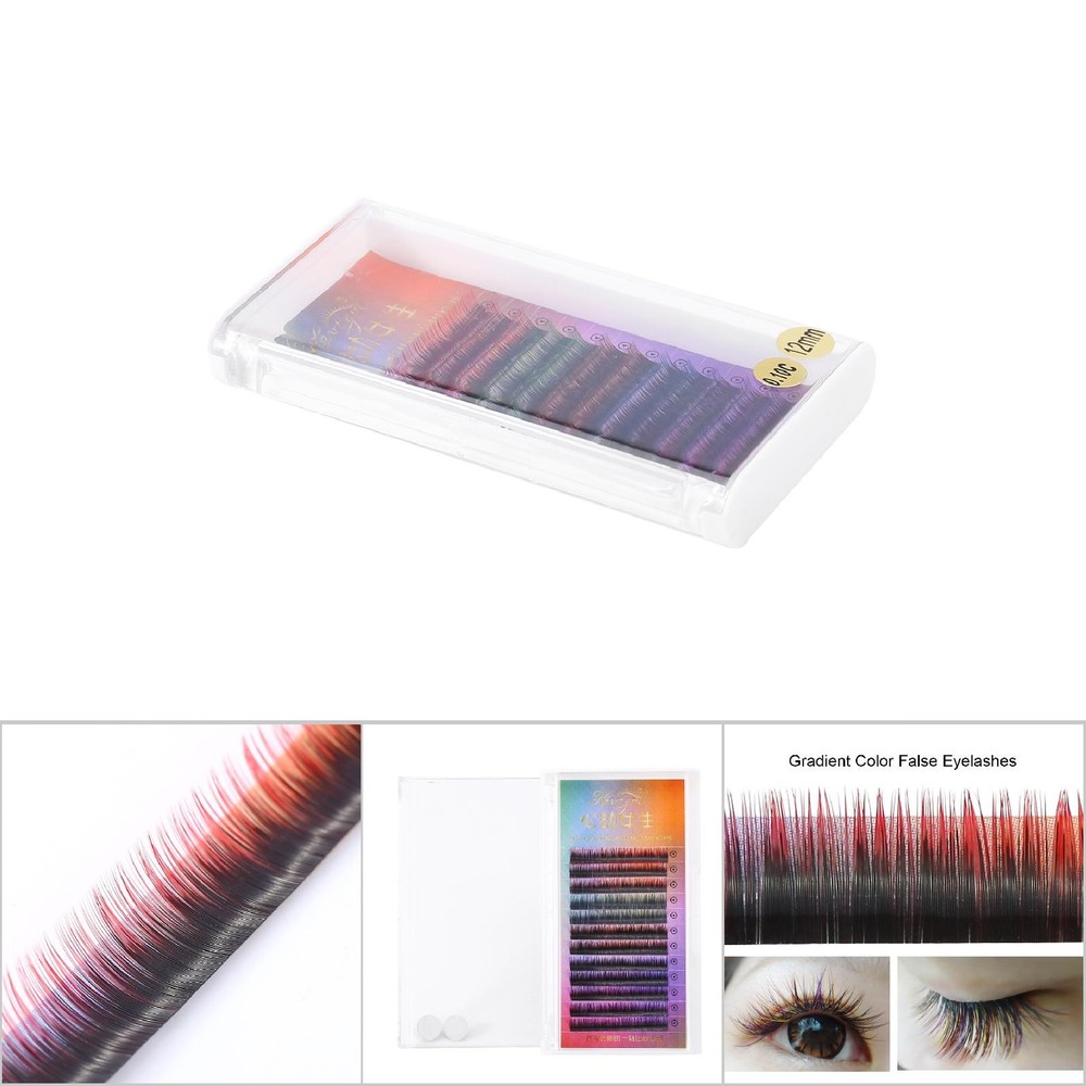 Gradient Coloruty 3D False Eyelashes Dense Eye Lashes Extension Makeup Tool BEA