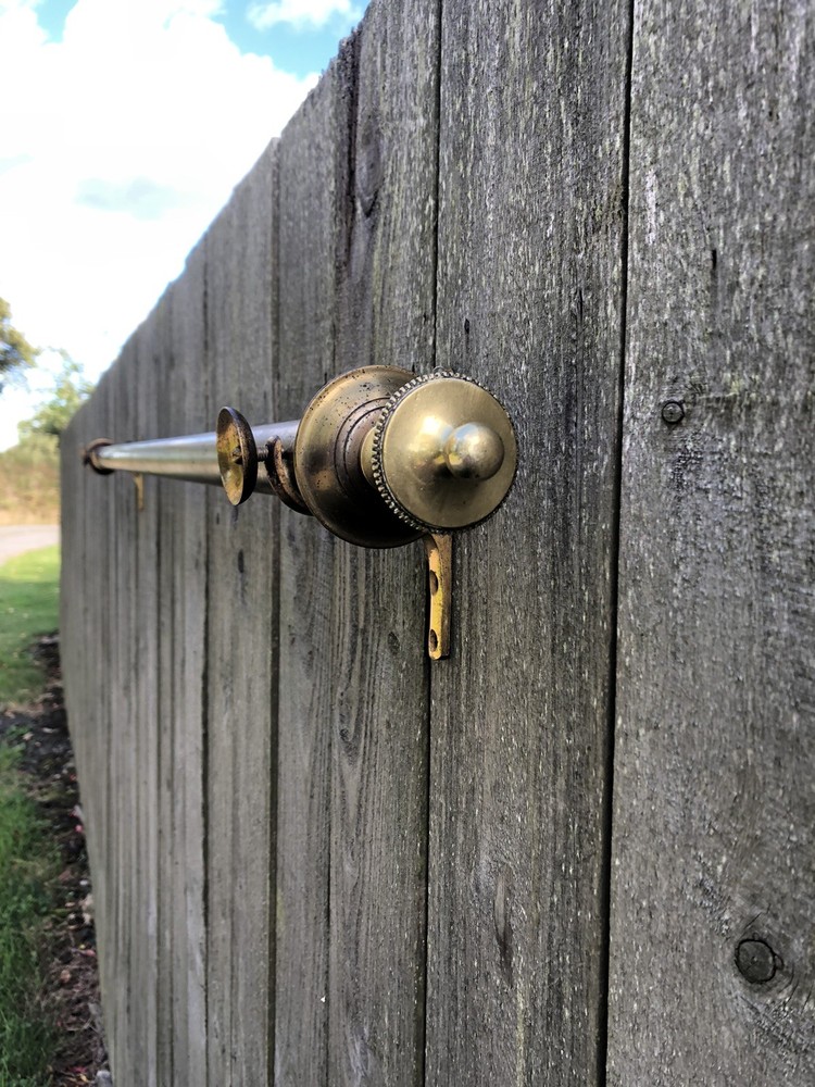 victorian brass curtain pole