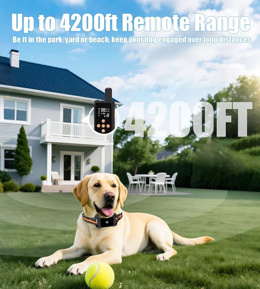Dog Training Collar - 4200FT Remote Waterproof E-Collar with Vibration  Shock