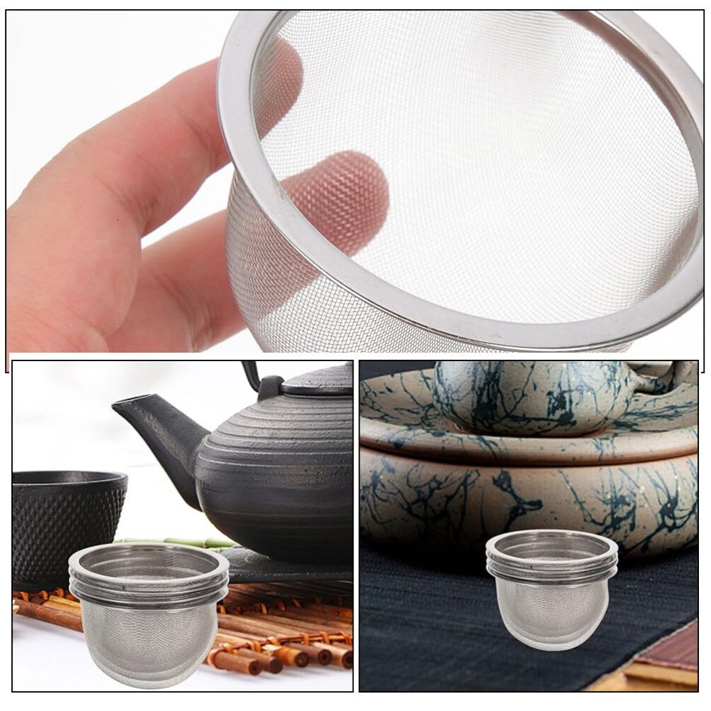 4 PCS Stainless Steel Tea Filter Teapot Replacement Mesh Strainer Insert 8.5cm