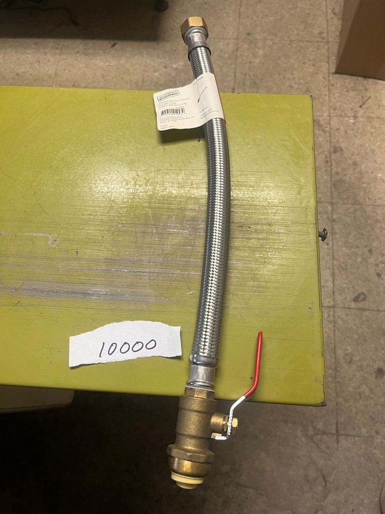 Sharkbite Water Heater Connection with shutoff 3/4 Inch.  18 Inch