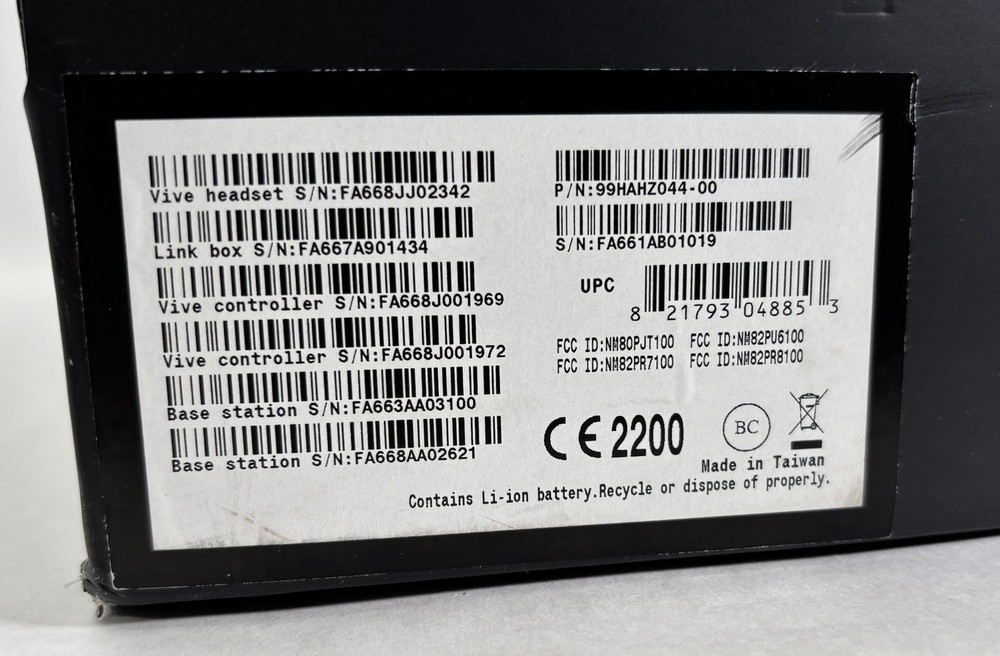 HTC VIVE VR Full Set Kit
