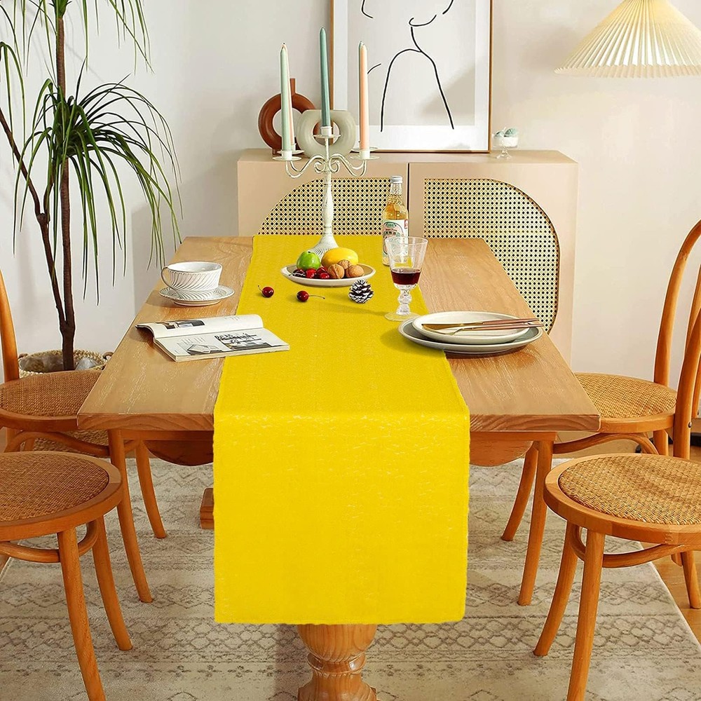 Table-Runner 2Pack Yellow Sequin Table Runners 108 Inches Long Wedding Table ...