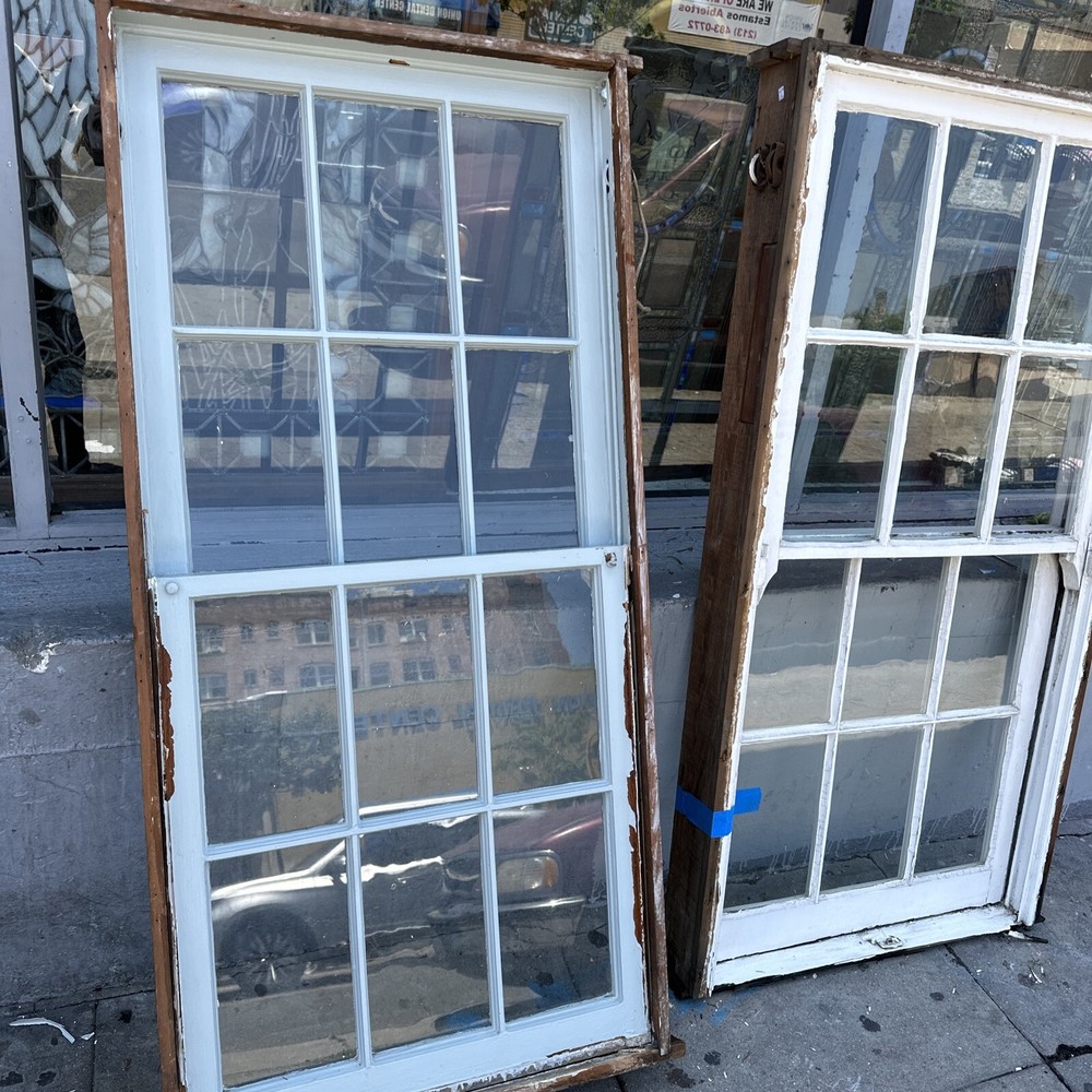 Old Double hung window 12 Light 63 X 29