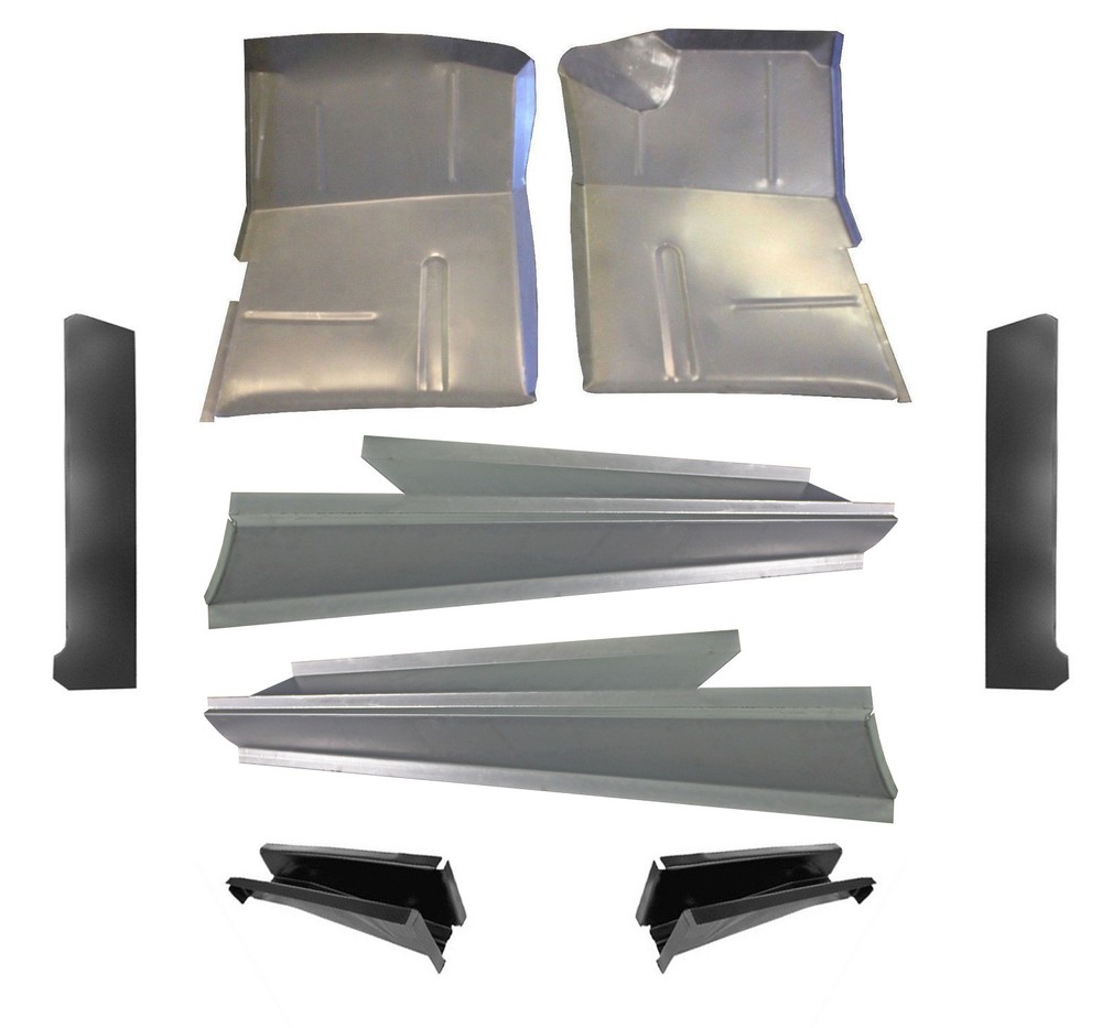 8Pc 73 91 Chevy Blazer Extended Floor Pan X-Rocker Inner & Support GMC