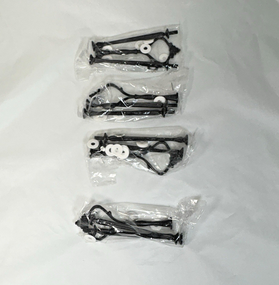 4 Set Cake Tray Stand Handle Plate Hardware Fitting, 3-Tiers Mini Crown Black