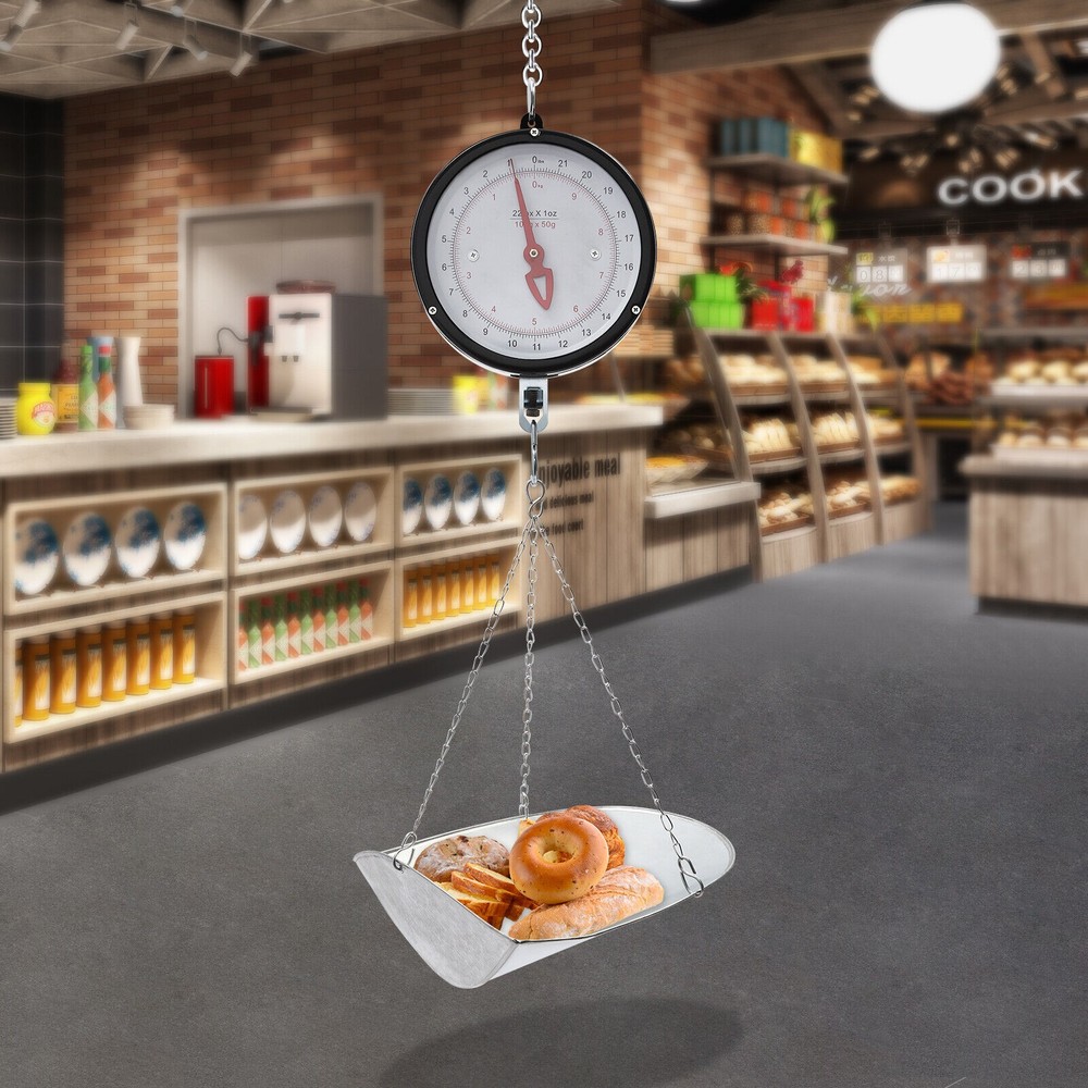 Double-sided Dial Hanging Scale Circular Supermarkets Hanging Scale 10kg/22lbs