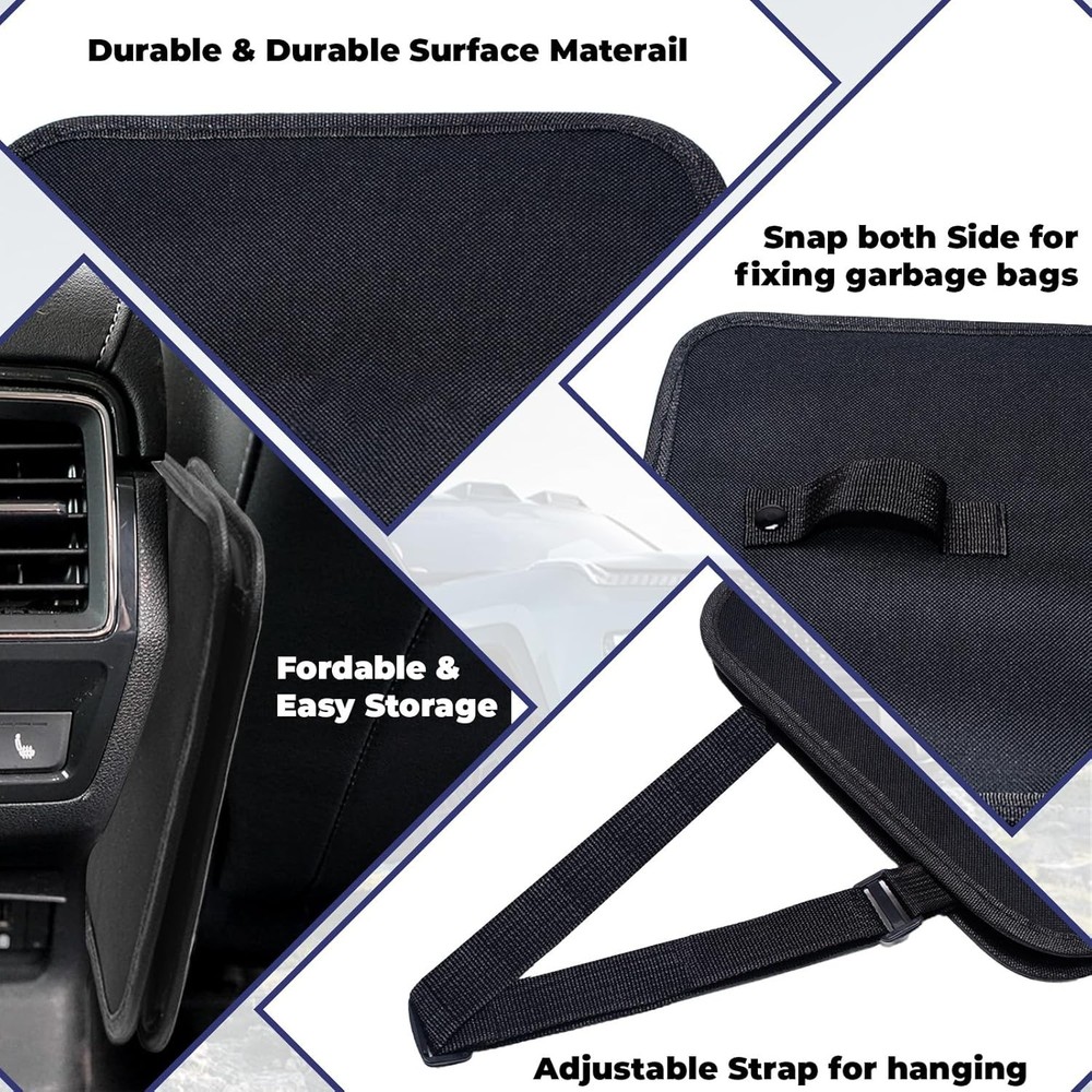 Car Trash Can, Foldable Can Collapsible Hanging Bag for 2 Gallons