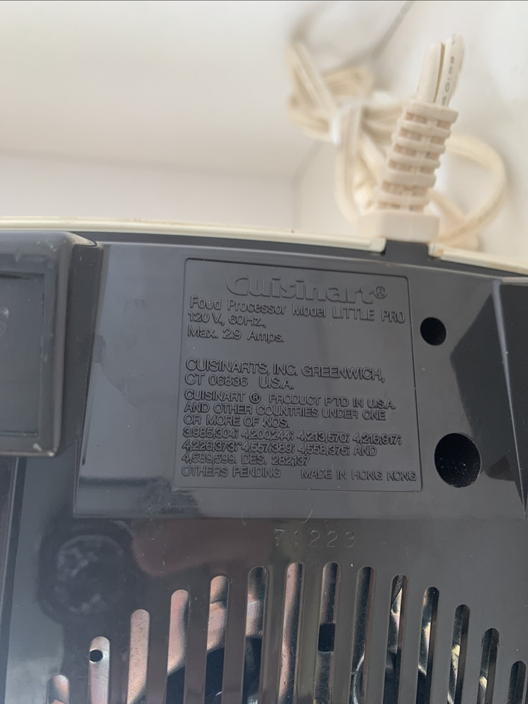 Heavy Duty Plastic Compact Cuisinart Little Pro Base Replacement