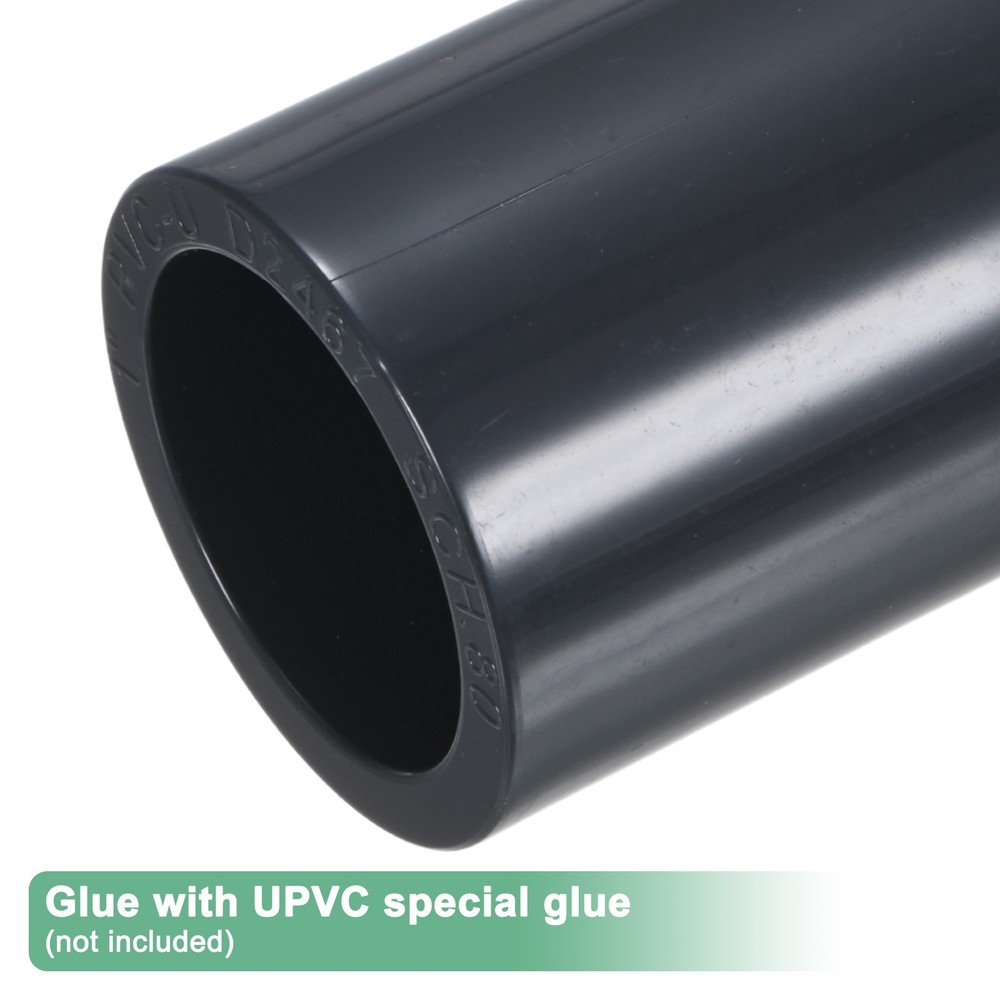 4-Pack UPVC Pipe Coupling Adapter, 1" Straight Coupling Adapter Connector, Grey